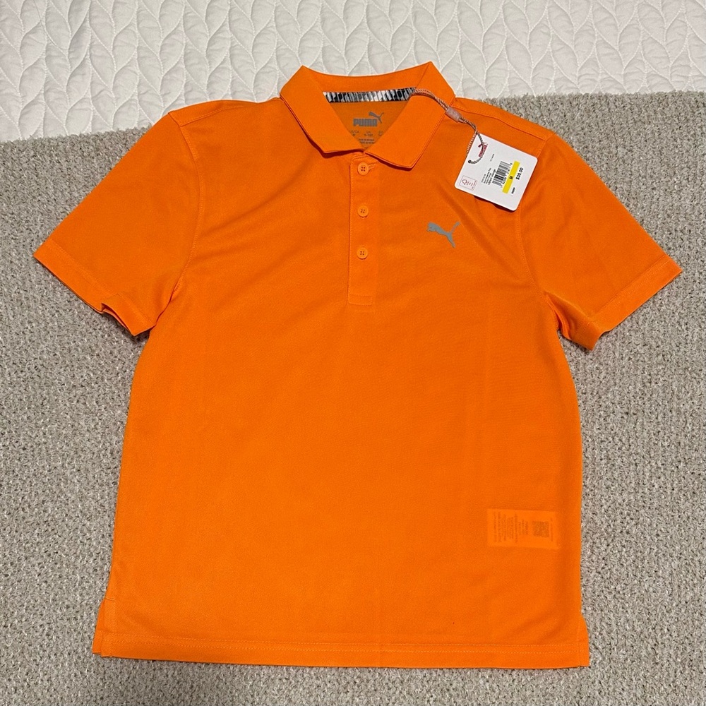 NWT Puma Polo Orange Boys Medium